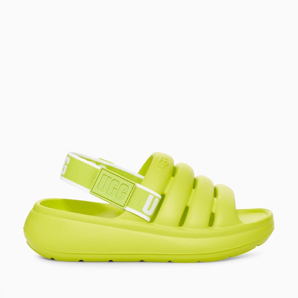 UGG Kids Neon Green Sandals